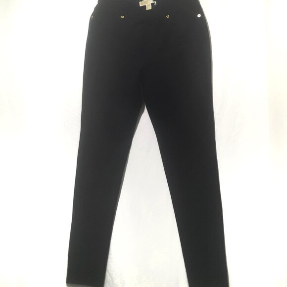 MICHAEL Michael Kors Stretch Knit Twill Pants w Gold-Tone Accents, Comfort, Sz S - Picture 4 of 7
